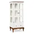 Cristaleira Antiga De Vidro 2 Portas 1 Gaveta Branco/imbuia