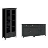 Cristaleira   Aparador Buffet Ditália E 954 r 626 Preto Cozy