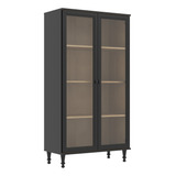 Cristaleira Ditália 2 Portas E 957 Preto Cozy