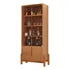 Cristaleira Lizz 2 Portas 3 Prateleiras Cedro   Casa D Cor Marrom