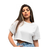 Crooped De Malha Feminino