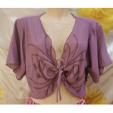 Croped blusa Bordada Tam