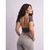 Cropped Aberto Nas Costas Baby Look Manga Curta