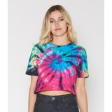 Cropped Aeropostale Tie Dye - Rosa/azul