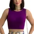 Cropped Básico Canelado Tricot Modal