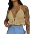Cropped Batinha Alça Fina Amarração Laço Com Bojo Verão
