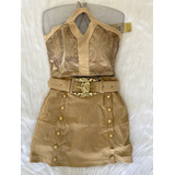 Cropped Bege Bordado Vanessa