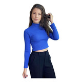 Cropped Blusa Manga Longa