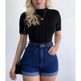 Cropped Blusa Modal Tricot