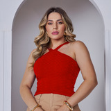 Cropped Blusinha Bojo Alca