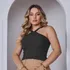Cropped Blusinha Bojo Alça Modal Cruzado