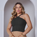 Cropped Blusinha Bojo Alca