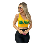 Cropped Blusinha Feminina Brasil