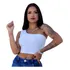 Cropped Blusinha Feminina Ombro Só Regata Suplex Fitness
