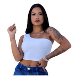 Cropped Blusinha Feminina Ombro