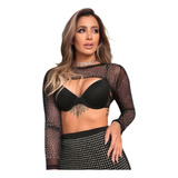 Cropped Bolero Tule Transparente
