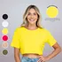 Cropped Camiseta Soltinho Tshirt Feminino Moda Básico Casual