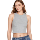 Cropped Canelado Top Feminino