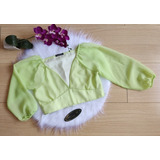Cropped Ciganinha Verde Limao