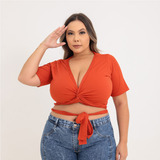 Cropped Com Amarracao Transpassada