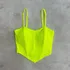 Cropped Corselet Corset Ribana Com Alcinha Bico Ponta Em V
