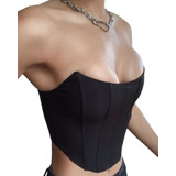 Cropped Corselet Morcego Barbatana