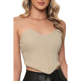 Cropped Corset Com Bico