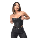 Cropped Corset Corsellet Couro
