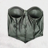 Cropped Corset Decote Corpete