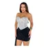 Cropped Corset Em Paetê Com Bojo Tomara Que Caia Brilhante