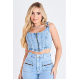 Cropped Corset Jeans Planet