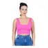 Cropped Cropet Alça Grossa Decote Blusa Cropped Cropped Reto