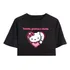 Cropped De Manga Curta Preto Hello Kitty Bonita Gostosa Doid