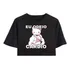 Cropped De Manga Curta Preto Hello Kitty Odeio Cardio