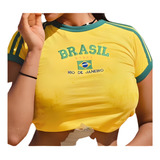 Cropped Do Brasil Bordado
