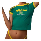 Cropped Do Brasil Bordado
