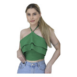 Cropped Feminina Babado C