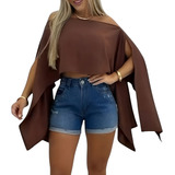 Cropped Feminino Bata Boho
