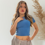 Cropped Feminino Blusa Manga