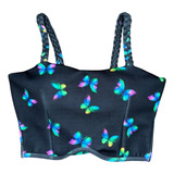 Cropped Feminino Borboleta Alca