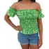 Cropped Feminino Ciganinha Estampa Floral Chiffo Listrada