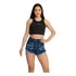 Cropped Feminino Com Aplique Logo Planet Girls Preto