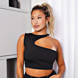 Cropped Feminino Com Recorte