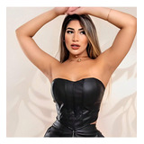 Cropped Feminino Corselete Barbatanas
