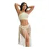 Cropped Feminino Crochê Bordado Triangulo Verão Praia Carnav