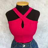 Cropped Feminino Cruzado Bengaline