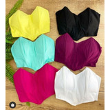 Cropped Feminino Detalhe Corselet