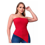 Cropped Feminino Estilo Assimetrico