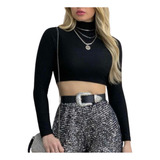 Cropped Feminino Gola Alta