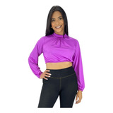 Cropped Feminino Manga Longa